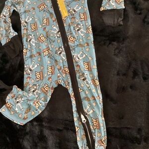 2T bamboo zippie Toy Story Kids One Piece Pajama - Blue
